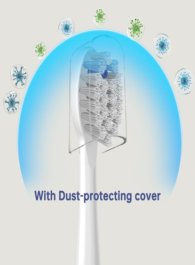 JDHAVMOS مجموعة من 3 رؤوس بديلة متوافقة مع Waterpik Sonic Fusion 2.0، رؤوس فرشاة أسنان كبيرة جدًا للتنظيف بالخيط تناسب فقط Water pik SF-01 SF-02 SF-03 SF-04، بيضاء، مع أغطية. - Image 5