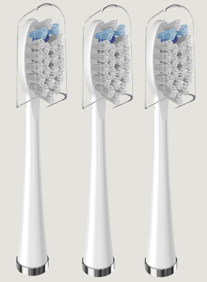 JDHAVMOS مجموعة من 3 رؤوس بديلة متوافقة مع Waterpik Sonic Fusion 2.0، رؤوس فرشاة أسنان كبيرة جدًا للتنظيف بالخيط تناسب فقط Water pik SF-01 SF-02 SF-03 SF-04، بيضاء، مع أغطية. - Image 1