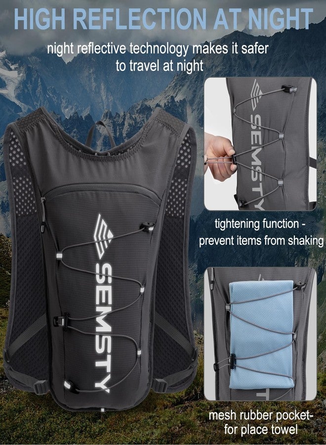 Semsty Running Hydration Vest 5L,Running Vest Pack with 1.5L Water Bladder,Lightweight Water Backpack for Hiking Running Cycling - Image 4