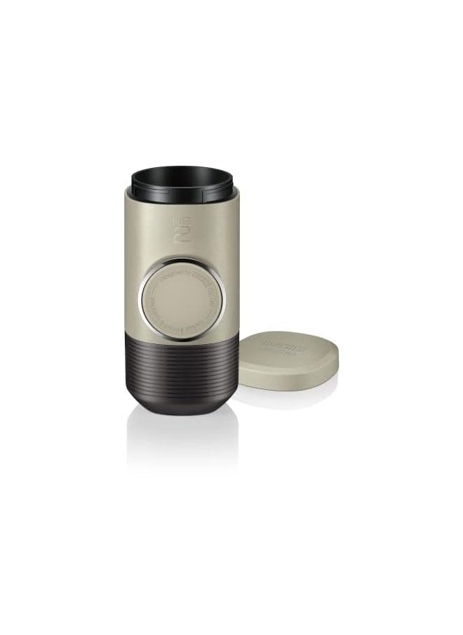 WACACO - MINIPRESSO NS2 - Portable Espresso Machine for Coffee Capsules, Eco-Friendly, Made Using Biomass, 18 Bar Powerful Extraction, Ultra Light Weight, Integrated Water Tank System - Beige - Image 1