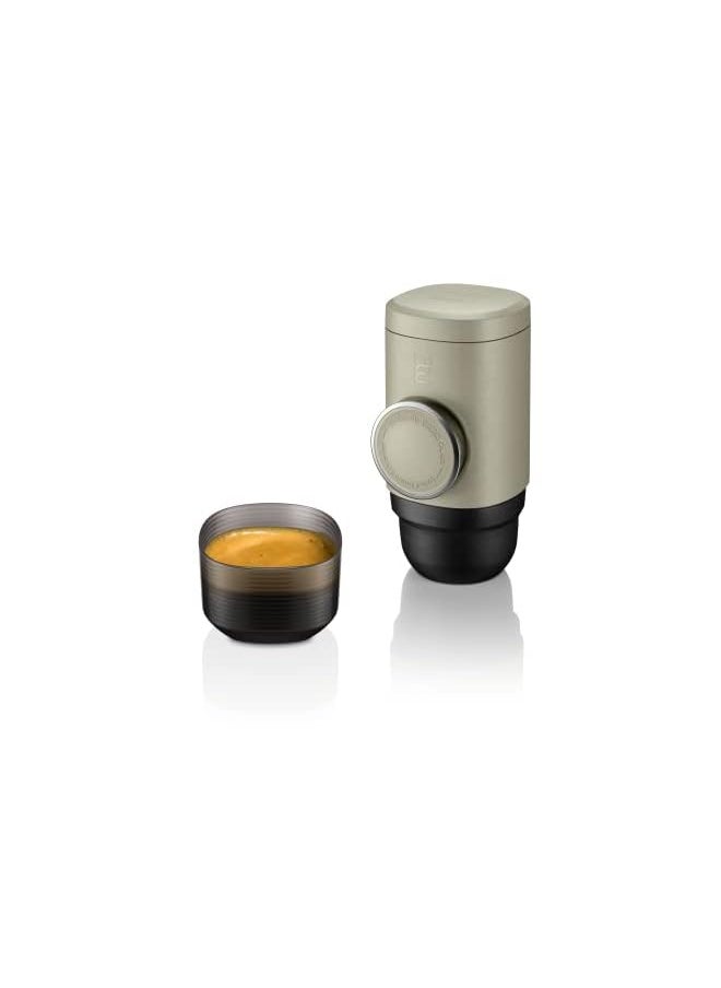 WACACO - MINIPRESSO NS2 - Portable Espresso Machine for Coffee Capsules, Eco-Friendly, Made Using Biomass, 18 Bar Powerful Extraction, Ultra Light Weight, Integrated Water Tank System - Beige - Image 1