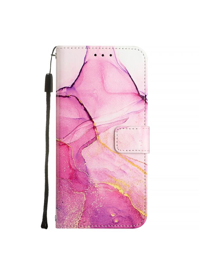 زبون جراب لهاتف Huawei Enjoy 20 SE / Y7a / P smart 2021 PT003 جراب هاتف جلدي قابل للطي بنمط رخامي - Image 3