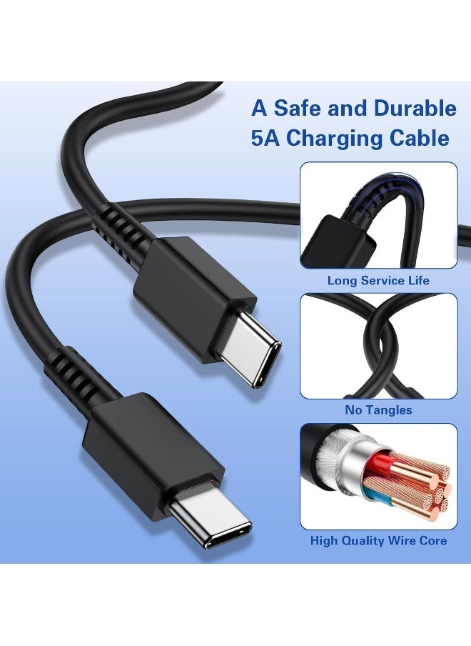 Topleo - Fast Charger for Samsung Galaxy Charger Head with Charging Cable 45 watts, S23 Ultra S23 Plus S23 S23 S22 Ultra S22 S21 Ultra S21 S21 A54 A53 A52 A32-45W with Type-C 5A fast Cable - Image 1