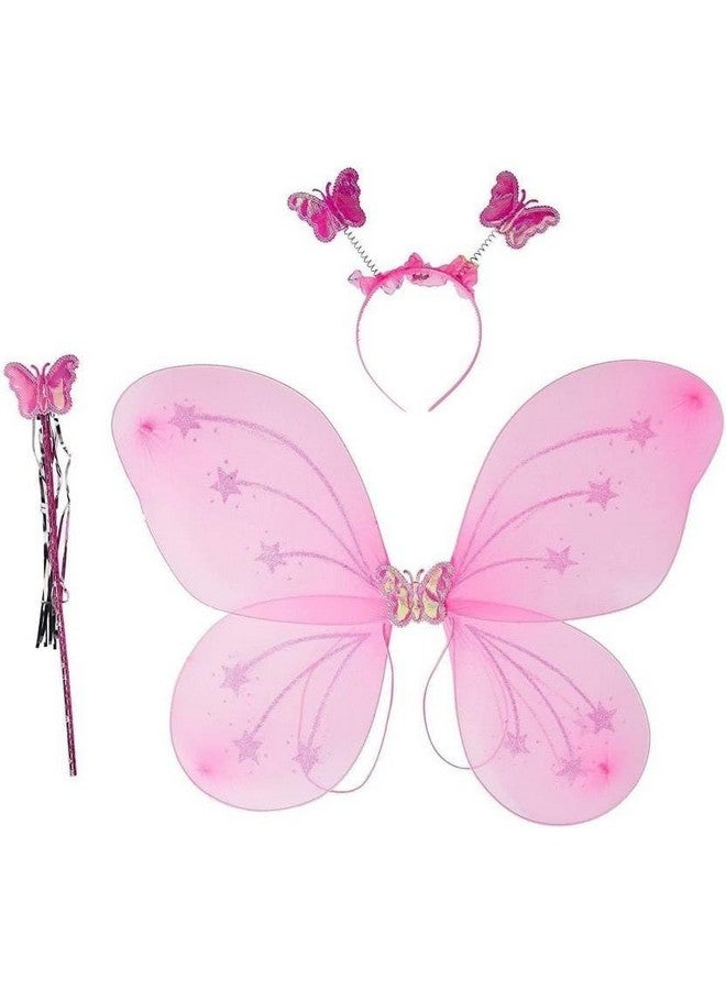Royals Fairy Butterfly Wings (LIGHT PINK) | Costume for Baby Girls Birthday Party | Party Gift for Kids | Fairy Wing Costume | Fairy Angel - Image 1