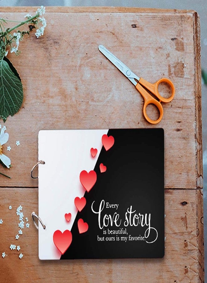 100Yellow 100 Yellow Love Story Handmade Anniversary Scrapbook - Perfect Photo Album Gift For Couples| 40 A5 Pages | Size : 15.2 Cm X 21.5 Cm | Black & White - Image 2