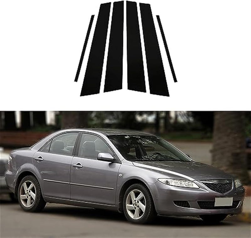 Vuzmode 6 Pcs Car Door Window Pillar Trim for Mazda 6 Sedan - Image 2