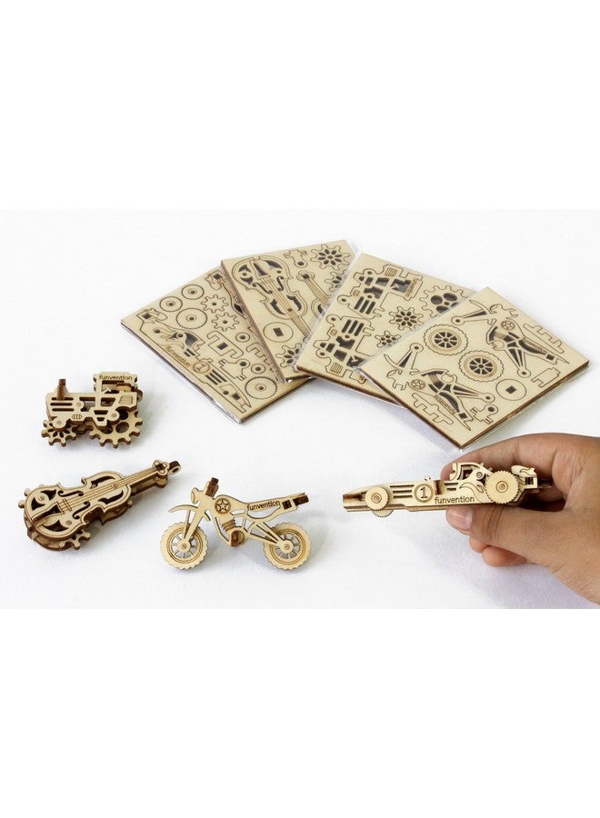 فنفينشين اختراع ممتع - لعالم صغير في كل طفل - نماذج ممتعة - نماذج ميكانيكية مصغرة ذاتية التجميع - مجموعة من 4 قطع - Image 3