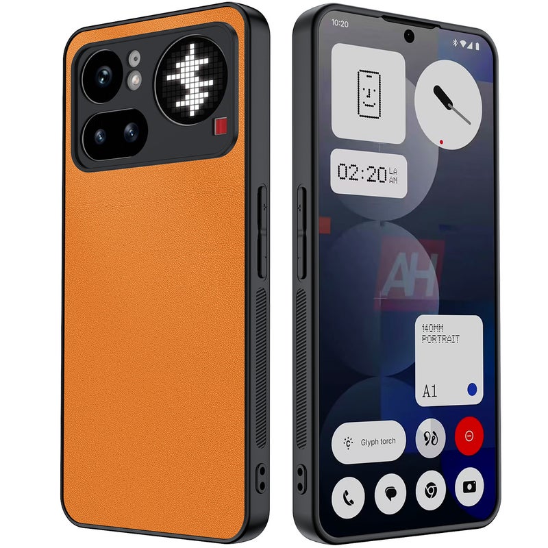 غطاء هاتف من الجلد بملمس ألياف الكربون والكيفلار لـ Nothing Phone 3A و3A Pro و2A و4A و4A Pro مضاد للصدمات بتغطية كاملة - Image 1