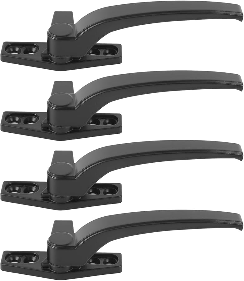 Black Left Hand Aluminum Alloy Window Security Lock For Casement External Push - Image 5