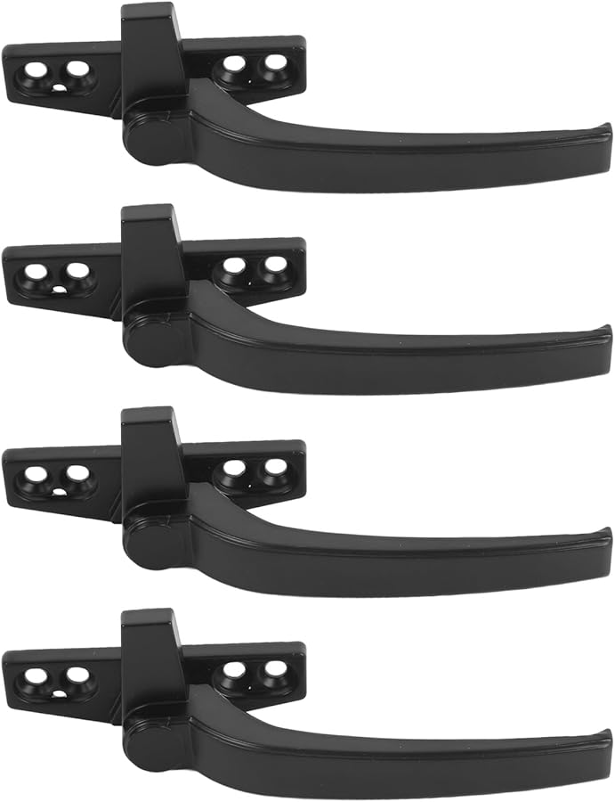 Black Left Hand Aluminum Alloy Window Security Lock For Casement External Push - Image 3