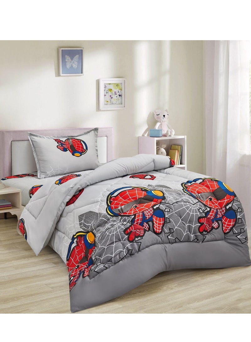 MingLi 3-Piece  Comforter Set Microfiber Single Size 160 x210 cm Multicolor - Image 1
