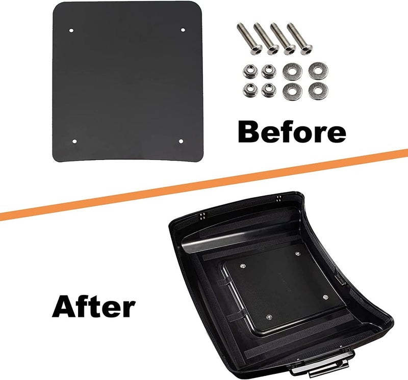 Tour Pack Plate, Inner Metal Base Plate Kit, Laser Cut Fit for 2014+ Harley Touring Razor Chopped King Tour Pak