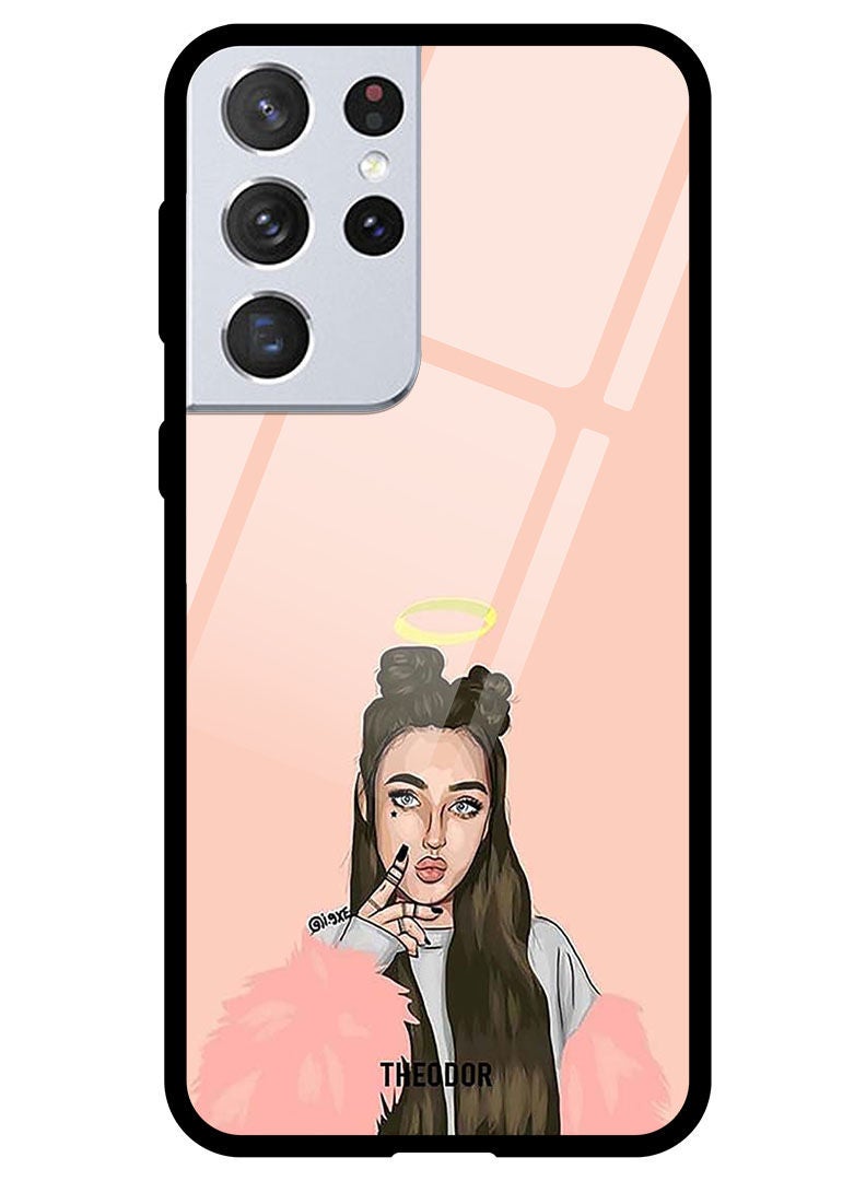 Theodor Protective Tempered Glass Case Cover Samsung Galaxy S21 ULTRA Princess - Image 1