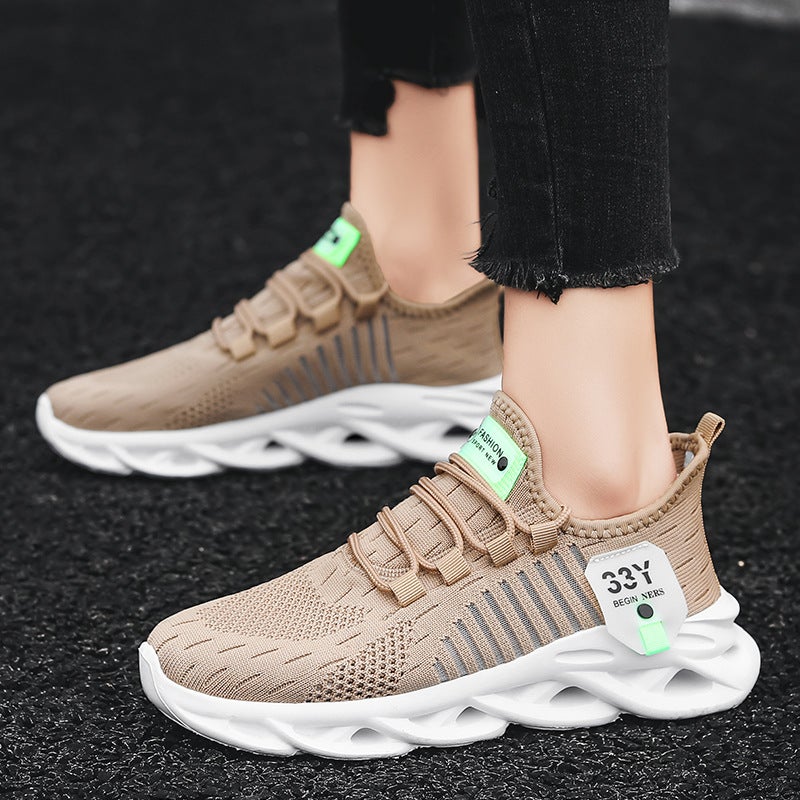 Youth Large Size Sports Shoes 2024 Spring And Autum New Breathable Fly Woven Mesh Boys' Lightweight Casual Shoes - Image 4