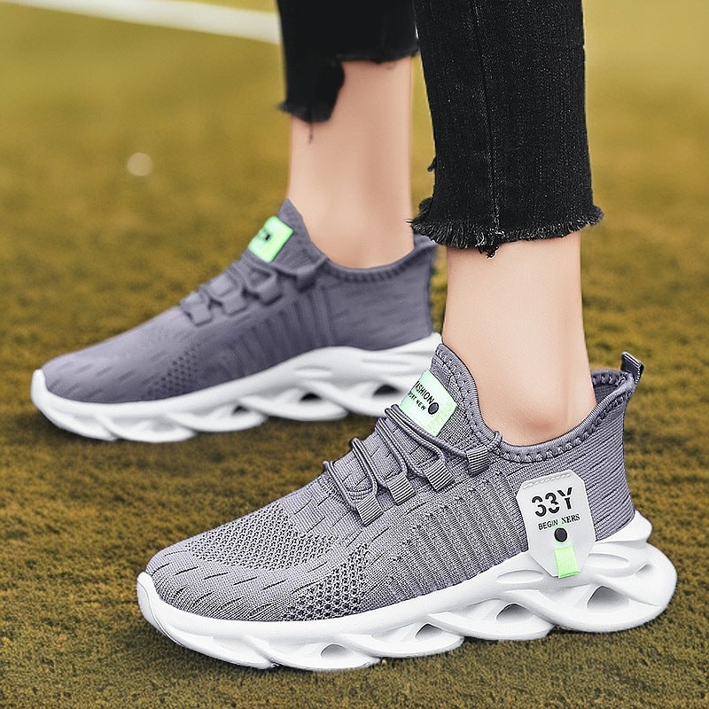 Youth Large Size Sports Shoes 2024 Spring And Autum New Breathable Fly Woven Mesh Boys' Lightweight Casual Shoes - Image 3