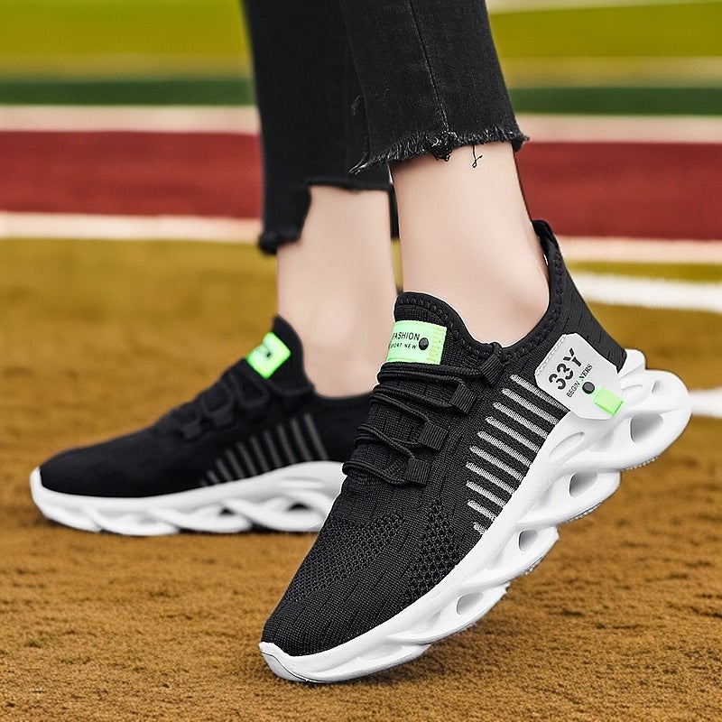 Youth Large Size Sports Shoes 2024 Spring And Autum New Breathable Fly Woven Mesh Boys' Lightweight Casual Shoes - Image 2
