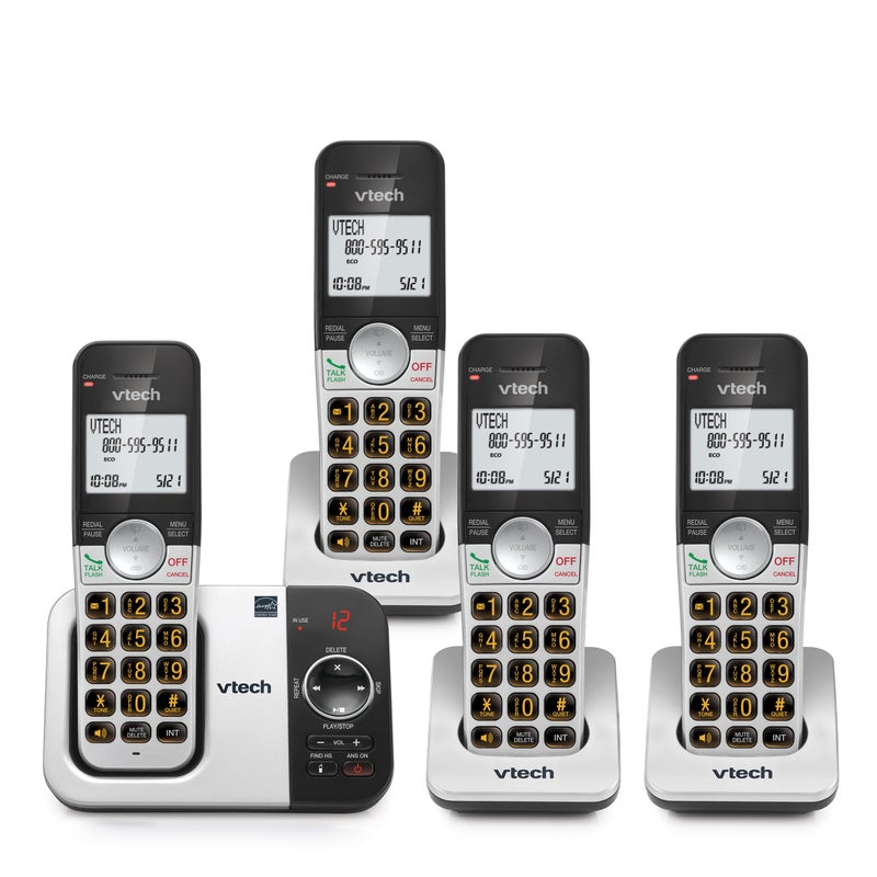 VTech Cordless Phone with 4 Handsets Big Buttons Large Backlit Display Answering Machine DECT 60 WholeHome Coverage Intercom Easy to Use VG2324 - Image 2