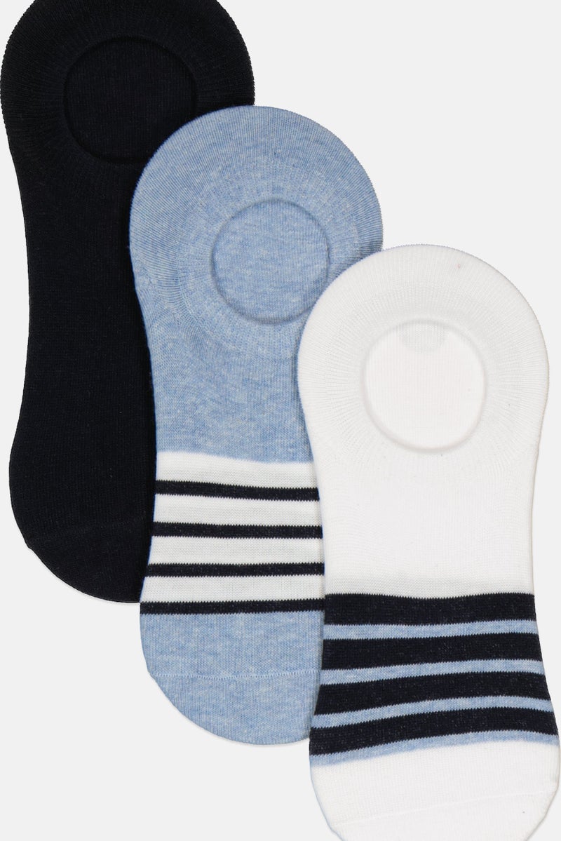 Rocawear Men 3 Pairs Printed Round Invisible Socks Set, Multicolor - Image 3