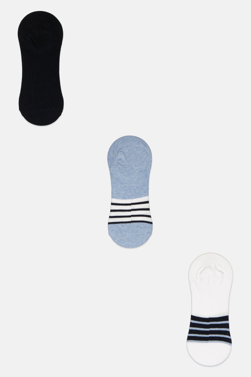 Rocawear Men 3 Pairs Printed Round Invisible Socks Set, Multicolor - Image 2