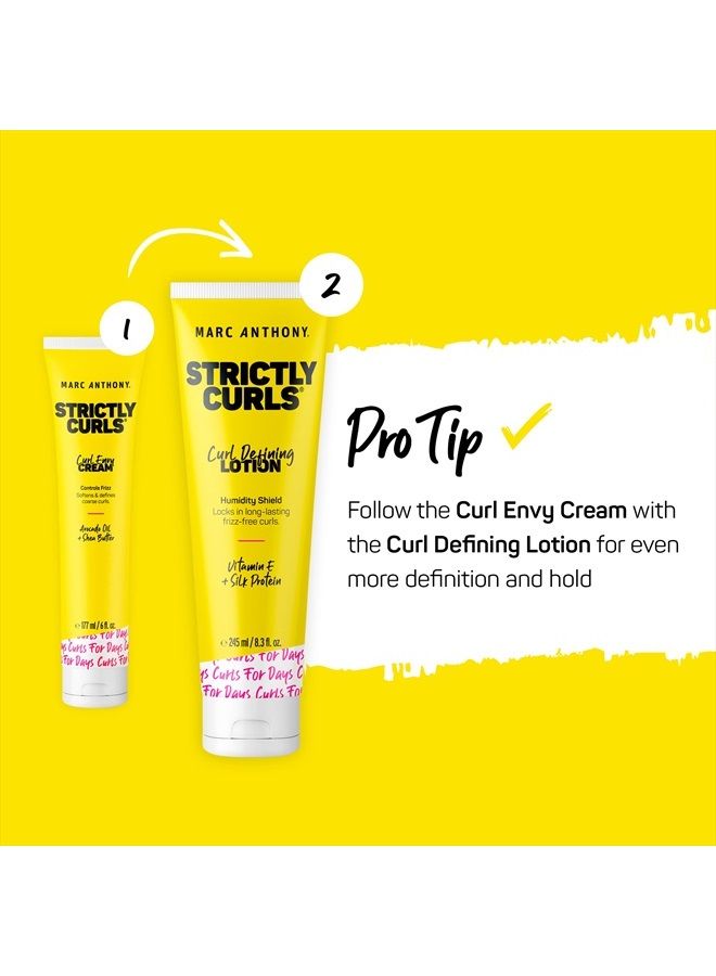 MARC ANTHONY Curl Defining & Enhancing Lotion, Strictly Curls - Moisturizing Detangler with Vitamin E & Silk Protein for Long-Lasting Frizz-Free Curls - Bounce & Shine For Wavy, Dry or Damaged Hair - Image 5