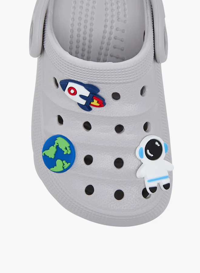Aqua Boys Space Accent Clogs with Backstrap