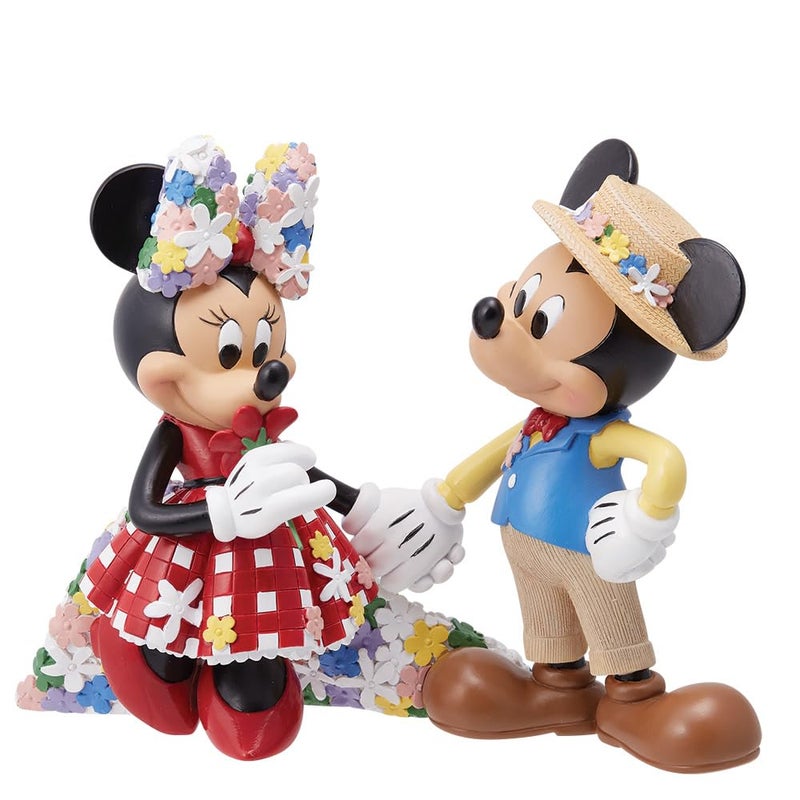 Enesco Enesco Disney Showcase Botanical Mickey and Minnie Mouse Holding Hands Figurine 669 Inch Multicolor