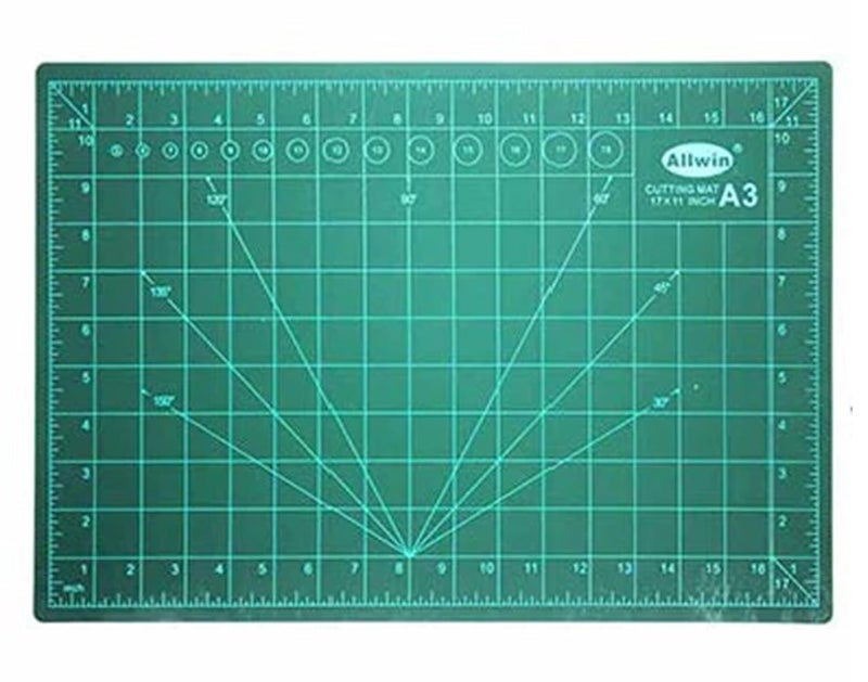 Brille Bee Cutting Mat - Self-Healing Polyvinyl Chloride, 5-Layered, Double-Sided with Patterns and Grids for Precision Crafting (A3 (18 x 12 Inch)) - Image 2