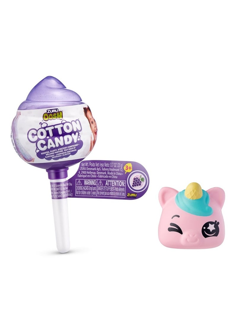 ZURU - ZURU OoSH Cotton Candy Cuties Sented, Fluffy Stretchy SLIME! Series 2 For Ages 3+ (GRAPE) - Image 1