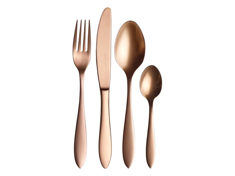 طقم أدوات المائدة من فيليروي وبوش 16 قطعة من الفولاذ المقاوم للصدأ للنحاس لعدد يصل إلى 4 أشخاص