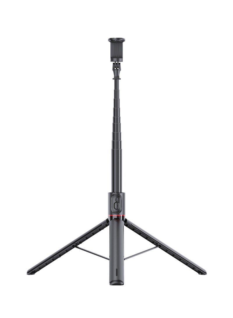 GREEN LION Auto Pop Tripod with Magnetic Remote /  Selfie Stick / Stable Tripod / Adjustable Phone Clip / Selfie Tripod for Action / Auto-Pop Tripod Design - Black - Image 1