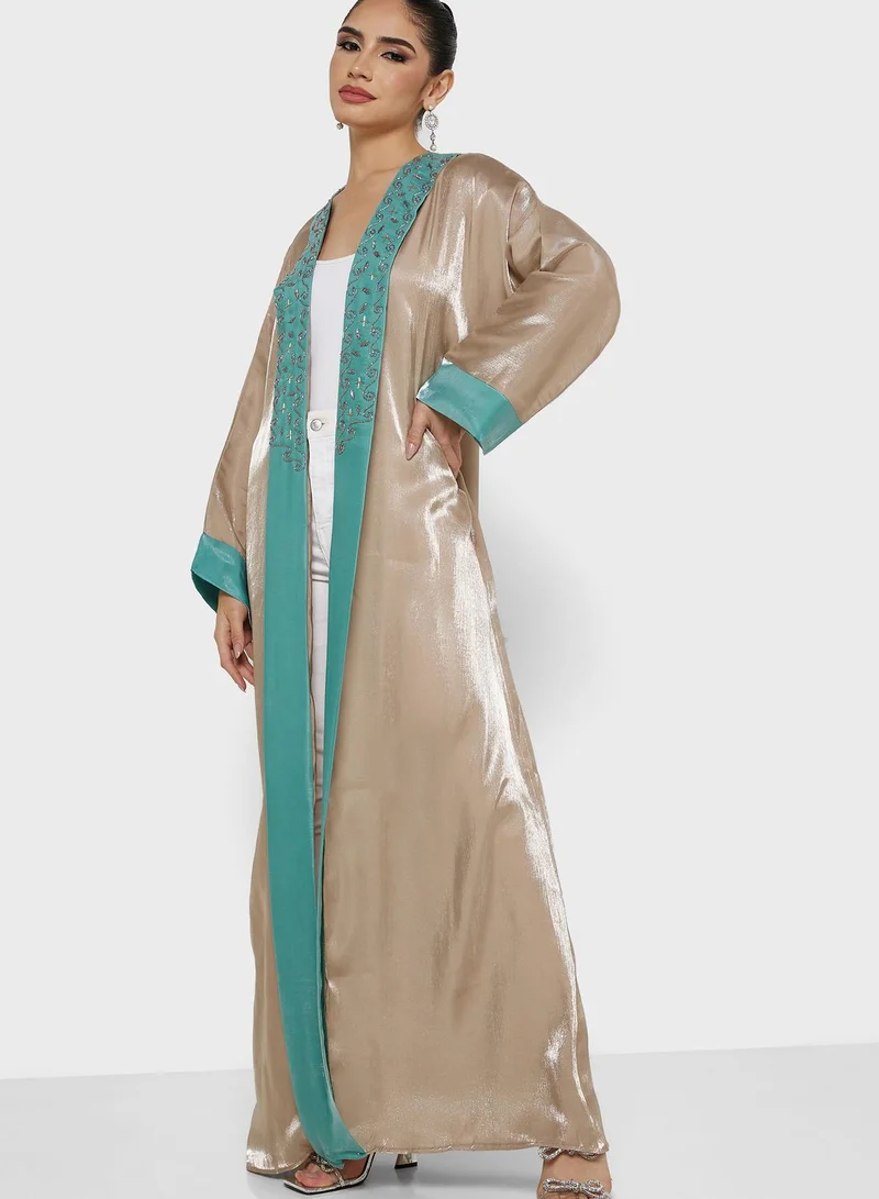 Khizana Embellished Detail Abaya With Sheila