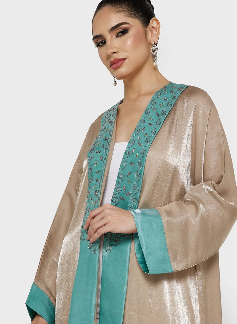 Khizana Embellished Detail Abaya With Sheila