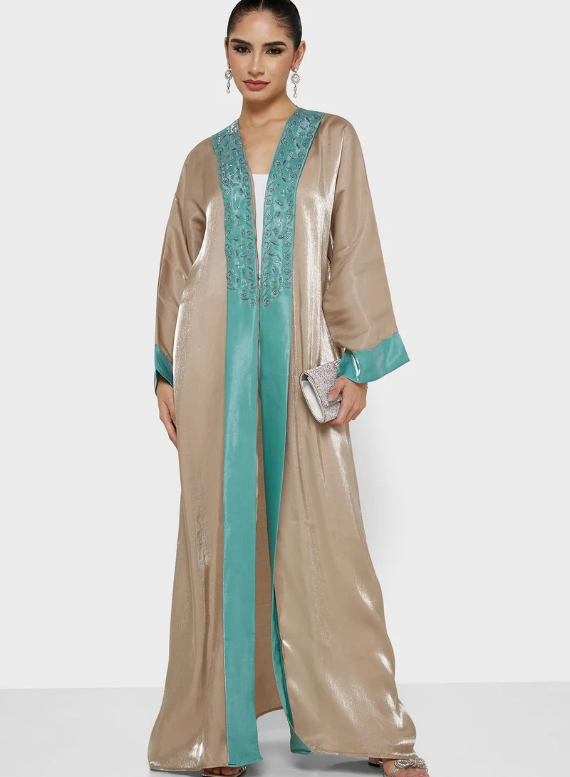 Khizana Embellished Detail Abaya With Sheila