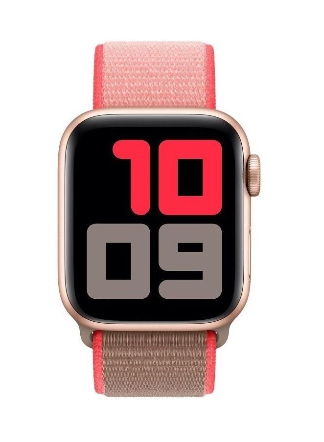 CATANES Apple Watch 42mm 44mm 45mm Nylon Sport Loop Band Compatible with iWatch Series 7/SE/6/5/4/3/2/1 Neon Pink - Image 2
