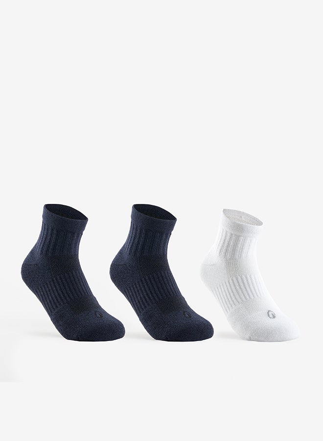 DECATHLON Kids' Mid-High Sports Socks Tri-Pack RS 500 - / - Image 1