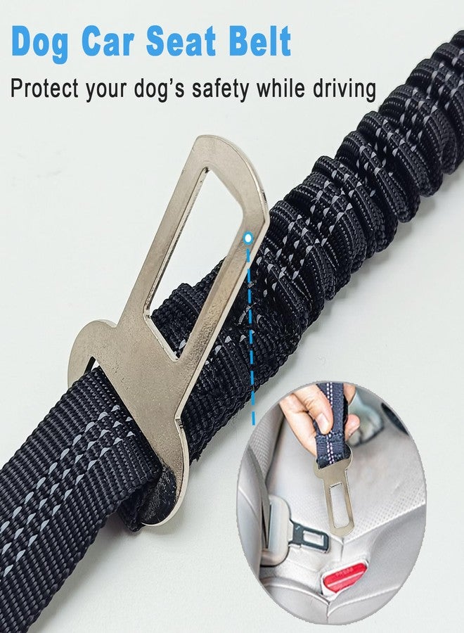 HOANAN 5FT Double Handle Tactical Dog Leash with Shock Absorption, Reflective Heavy Duty Bungee Dog Leash for Medium Large Dogs That Pull, Daily Walking Training, Black - Image 3