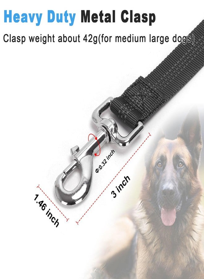 HOANAN 5FT Double Handle Tactical Dog Leash with Shock Absorption, Reflective Heavy Duty Bungee Dog Leash for Medium Large Dogs That Pull, Daily Walking Training, Black - Image 2