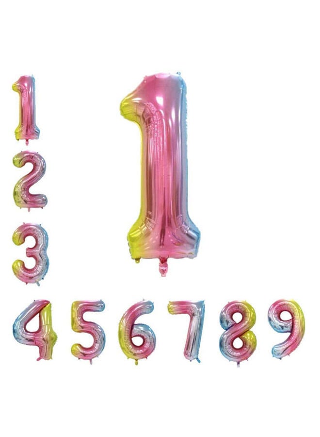 NIBEMINENT 1-Number Rainbow Foil Balloon 40inch  - Image 2