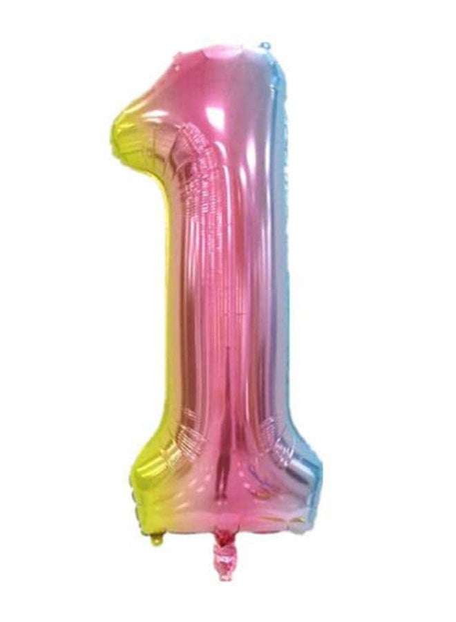 NIBEMINENT 1-Number Rainbow Foil Balloon 40inch  - Image 1