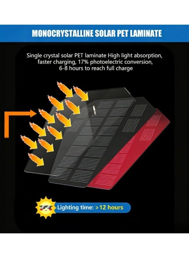 general Outdoor solar wall light, with human body sensor, waterproof design, smart control, 6500K cool light/3500K warm light, suitable for homes, gardens, courtyards and other places. - Image 4