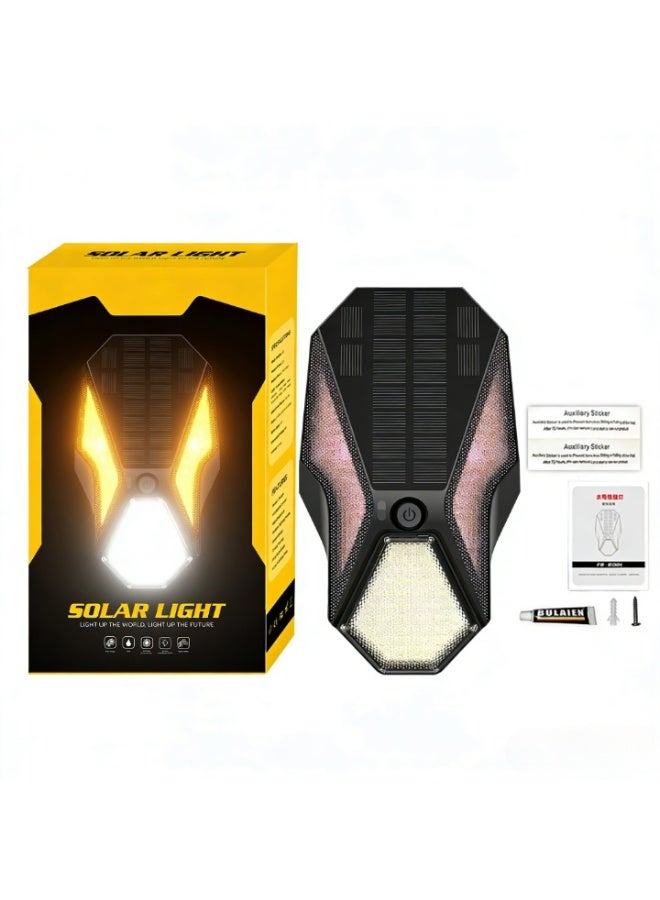 general Outdoor solar wall light, with human body sensor, waterproof design, smart control, 6500K cool light/3500K warm light, suitable for homes, gardens, courtyards and other places. - Image 2