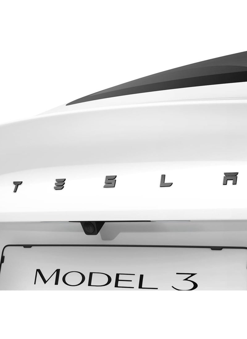 Spigen Rear Emblem Logo Full Cover for Tesla Model 3 2025 / 2024 Refresh (Highland) - Carbon 