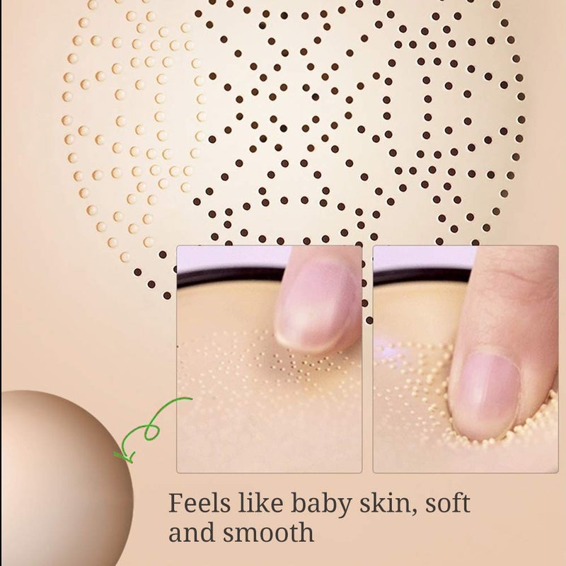 Mroobest BB Air Cushion, Avocado BB Cream, CC Cream, All-Day Lasting Nude Makeup Foundation, with Mushroom Air Cushion, Even Skin Tone Makeup Base, Easy to Apply, Thin, Moist - Image 3