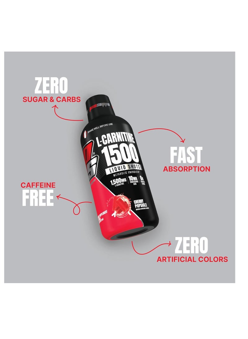 ProSupps Prosupps L-Carnitine 1500 Liquid Shots Cherry Popsicle 473ml - Image 4
