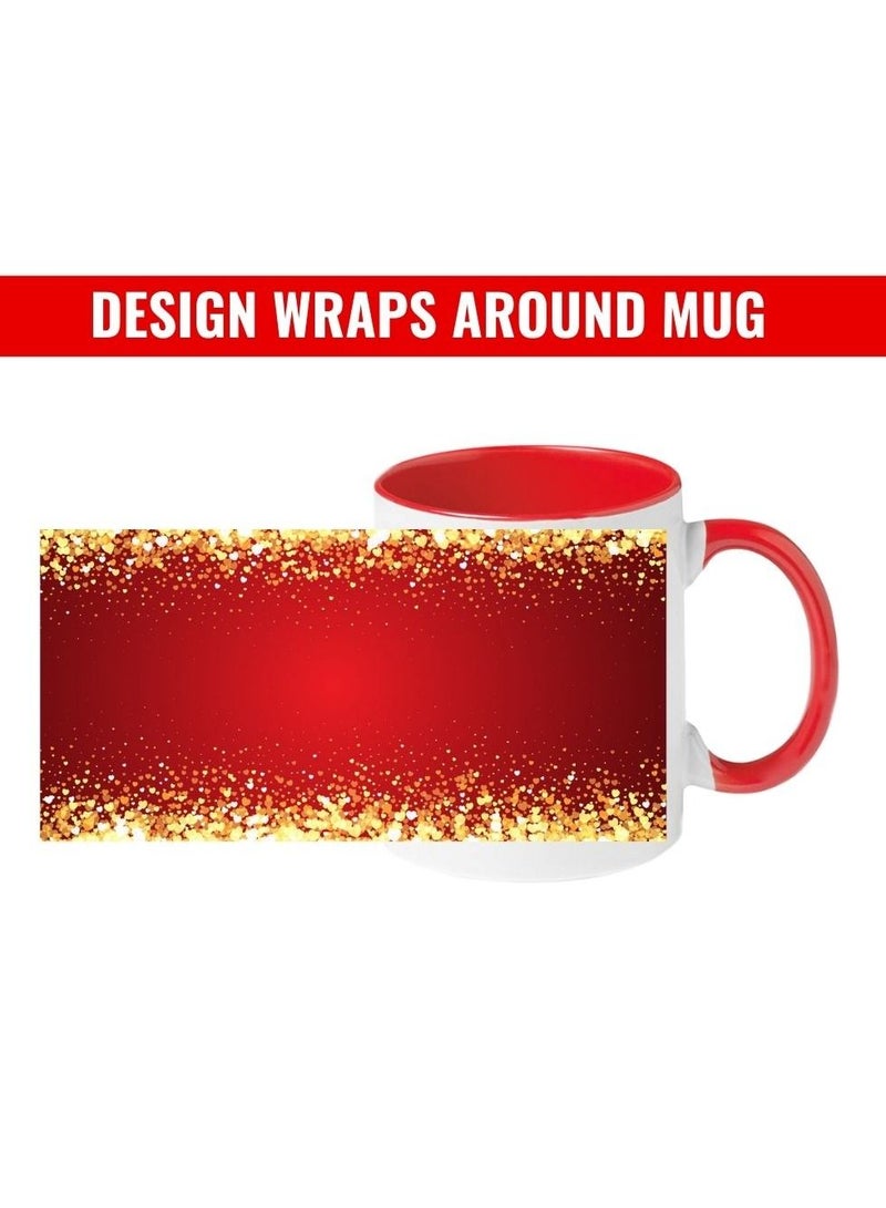 MEC Set Of 2 Eid Mubarak Islamic Calligraphic Design Wraps Around Mug Printed Coffee Mug 11Oz Red Handles - Image 5