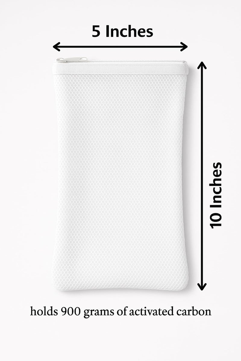 Tidy Fox Aquarium Filter Media Bags – Fine Mesh Net/Pack of 5 / Holds 900g Charcoal Each - Image 3