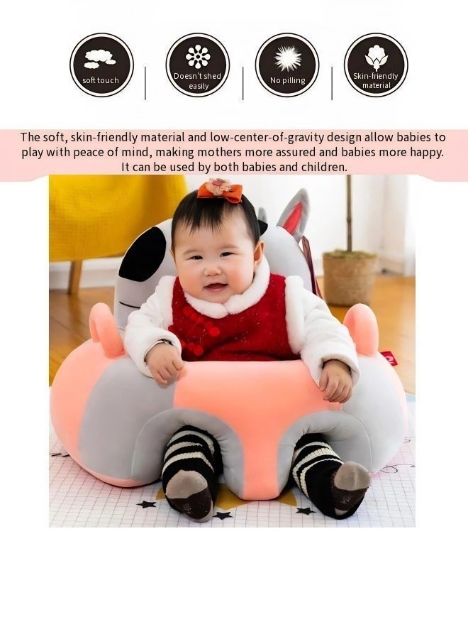 DURKU Baby Chair Baby Learning Sitting Seat, Baby Sofa Toys, Baby Learning Chair, Cartoon Cute Plush Newborn Sofa, PP Cotton Filling, Toddler Children Gift, Suitable for Baby Children - Image 4