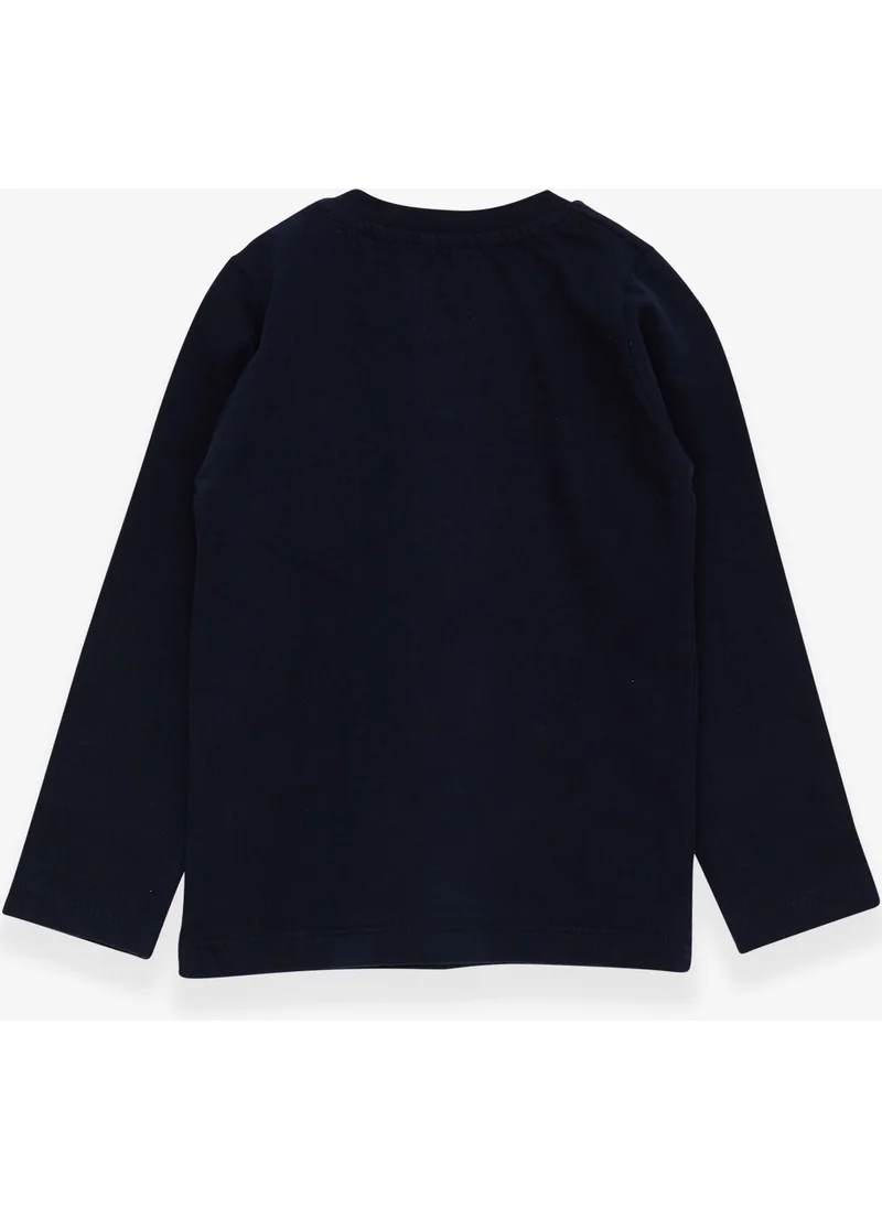 Breeze Baby Boy Long Sleeve T-Shirt With Pocket Navy Blue (9 Months-3 Years)