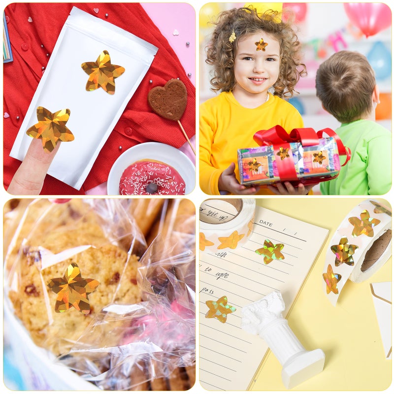 2 Rolls Stickers Self-Adhesive Glitter Sparkly Stickers for Decoration Reward Chart - Image 5