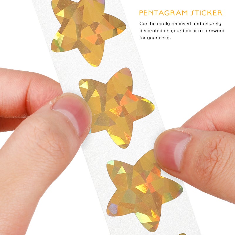 2 Rolls Stickers Self-Adhesive Glitter Sparkly Stickers for Decoration Reward Chart - Image 2